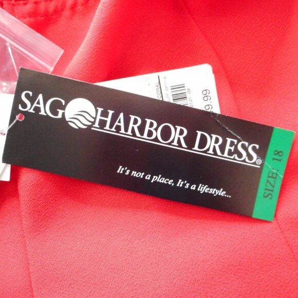 Sag Harbor Top Womens 18 Coral Polyester Sleeveless Layered Look Buttons Career - Picture 10 of 13